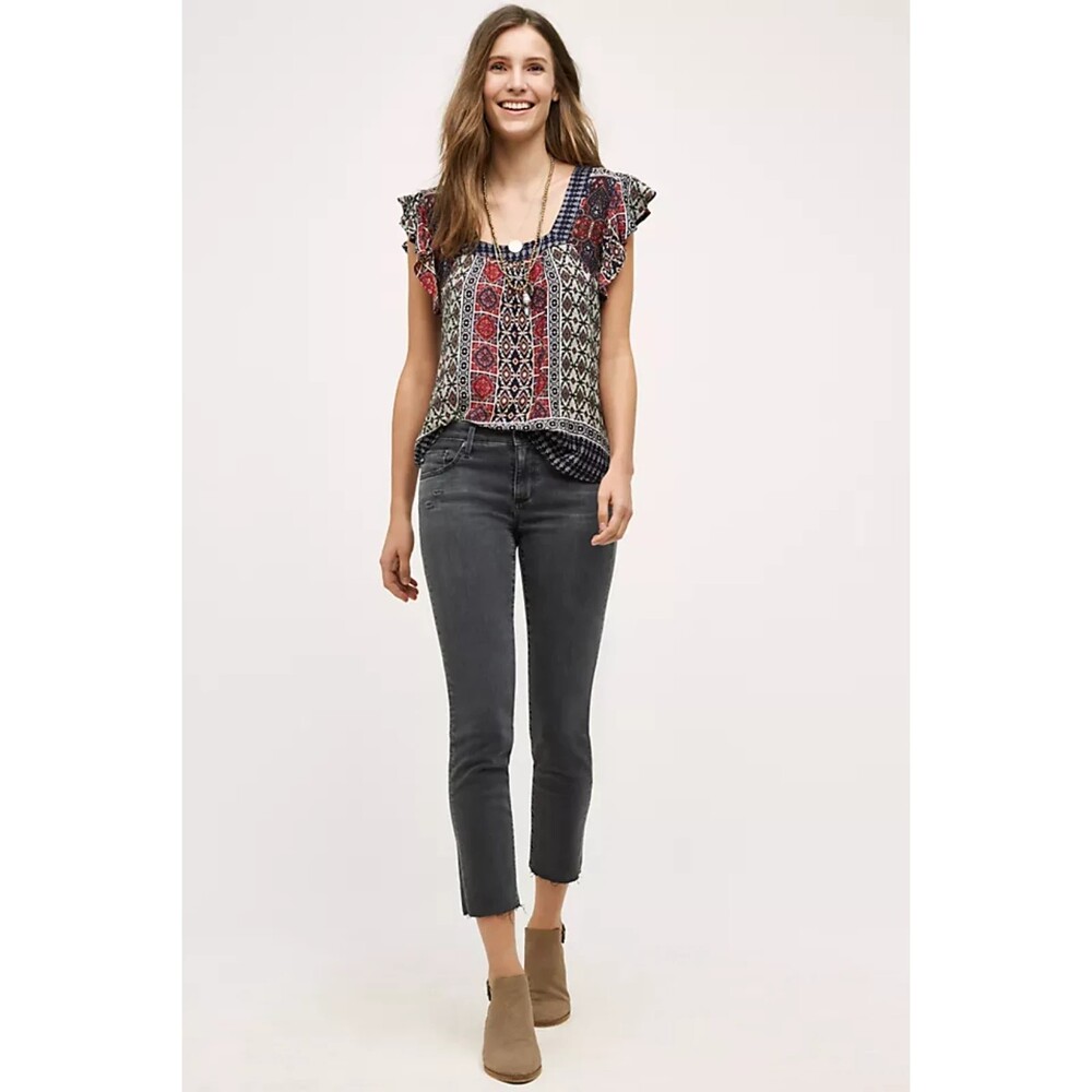 Women's Anthropologie Adriano Goldschmied AG Stevie Low-Rise Capri Jeans